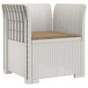vidaXL E&eacute;npersoons Fauteuil met Kussen Rattan Look PP Wit