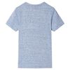 Kindershirt met korte mouwen 140 gem&ecirc;leerd blauw