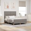 vidaXL Bedframe met hoofdeinde Taupe 140 x 190 cm Stof