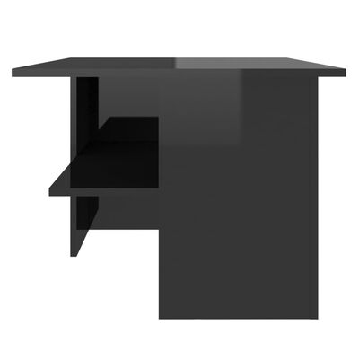 vidaXL Salontafel 90x60x46,5 cm spaanplaat hoogglans zwart