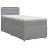 vidaXL Boxspringbed met matras Lichtgrijs 80 x 200 cm Stof