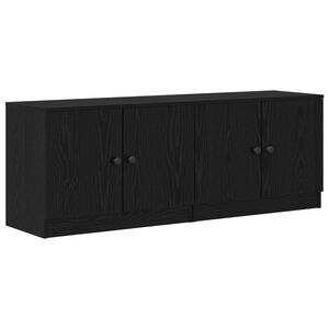 vidaXL Opbergkast voor Loftbed 2 st Zwart eiken 66 x 35 x 48 cm