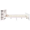 vidaXL Bed met boekenkast zonder matras grenenhout wit 180x200 cm