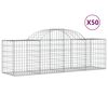 vidaXL Schanskorven 50 st gewelfd 200x50x60/80 cm ijzer