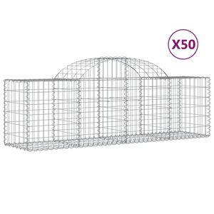 vidaXL Schanskorven 50 st gewelfd 200x50x60/80 cm ijzer