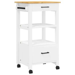 vidaXL Keukentrolley MONZA 48x40x88,5 cm massief grenenhout