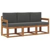 vidaXL Buiten bankenset met kussen 3 pcs Natuurlijk en Antraciet