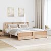 vidaXL Bedframe met hoofdeinde Bruin 180 x 200 cm Bewerkt hout