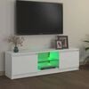 vidaXL Tv-meubel met LED-verlichting 120x30x36 cm wit