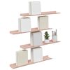vidaXL Drijvende plank 4 pcs Roze 60 x 8,5 x 2,5 cm Staal