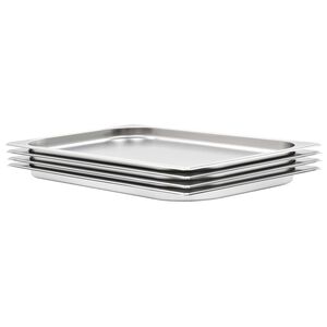 vidaXL Gastronormbakken 4 st GN 1/1 20 mm roestvrij staal