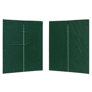 vidaXL Party Tent Zijwand 2 st 200 x 195 cm Groen PE en staal