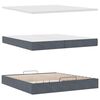 vidaXL Ottoman bed met matras 200x200 cm fluweel donkergrijs