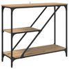 vidaXL Wandtafel Artisan Eiken 88,5 x 30 x 75 cm Bewerkt hout