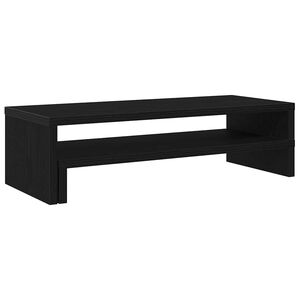 vidaXL Monitorstandaard Zwart Eiken 54x22x15 cm Bewerkt Hout