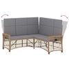 vidaXL Tuin Ligbank Set Beige en Licht Grijs 164 x 164 x 112 cm