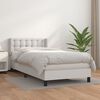 vidaXL Boxspring met matras kunstleer wit 90x200 cm