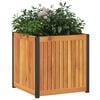 vidaXL Plantenbak 45x45x44 cm massief acaciahout en staal