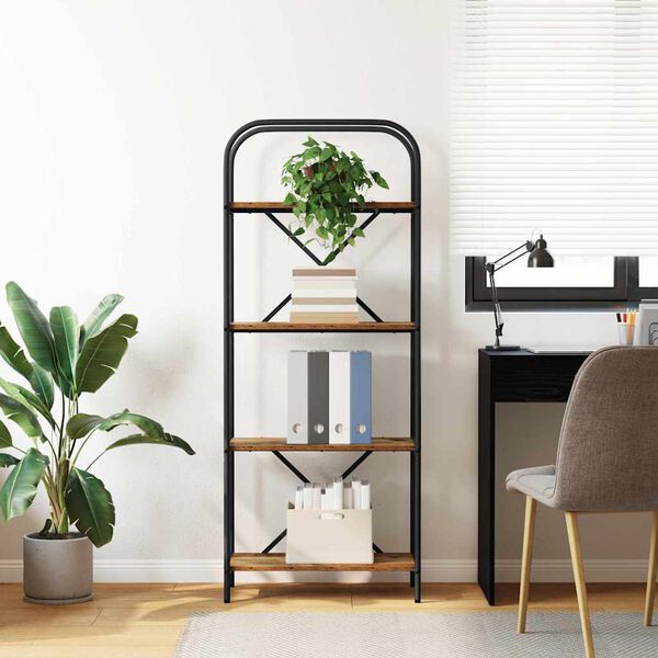 vidaXL Boekenkast Oudhout 60 x 30 x 146 cm Bewerkt hout