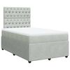 vidaXL Boxspring met matras fluweel lichtgrijs 120x190 cm