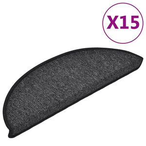 vidaXL Trapmatten 15 st 56 x 17 x 3 cm Non-Slip Antraciet