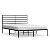 vidaXL Bedframe met hoofdbord metaal zwart 120x190 cm