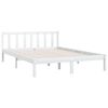 vidaXL Bedframe massief grenenhout wit 120x190 cm