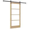 vidaXL Schuifdeur ORKDAL 93 x 202 cm Massief grenenhout en glas