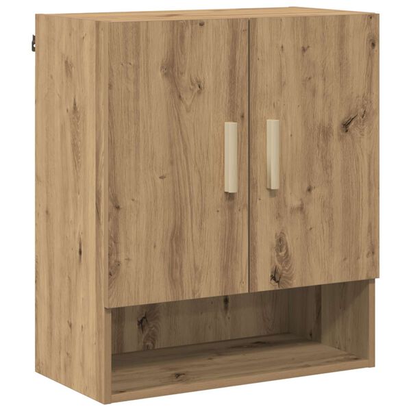 vidaXL Wandkast Ambachtelijk eiken 60 x 31 x 70 cm Bewerkt hout