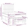 vidaXL Boxspring met matras stof zwart 120x200 cm