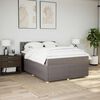 vidaXL Boxspring met matras stof taupe 160x200 cm