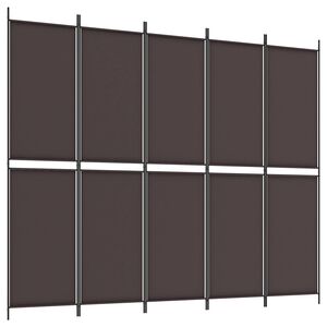 vidaXL Kamerscherm met 6 panelen 300x220 cm stof bruin