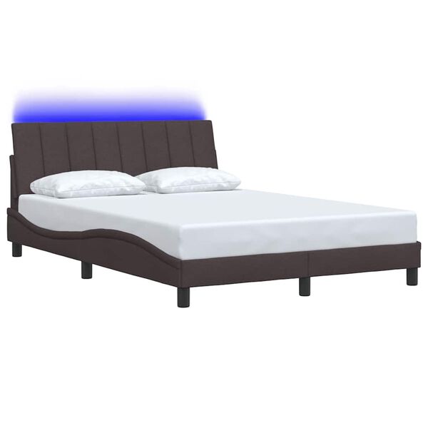vidaXL Bedframe zonder matras "Hanko" 120x200 cm stof donkerbruin