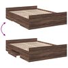 vidaXL Bedframe met lades bewerkt hout bruin eikenkleur 120x190 cm