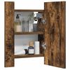 vidaXL Badkamerspiegelkast LED 40x12x45 cm bewerkt hout gerookt eiken