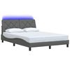 vidaXL Bedframe met LED zonder matras 120x200 cm stof donkergrijs
