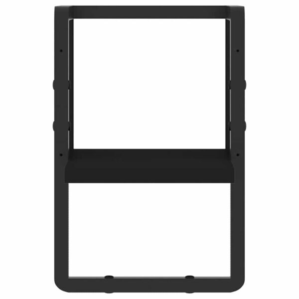 vidaXL Wandschap met stang 20x25x30 cm zwart