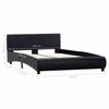 vidaXL Bedframe met LED kunstleer zwart 140x200 cm
