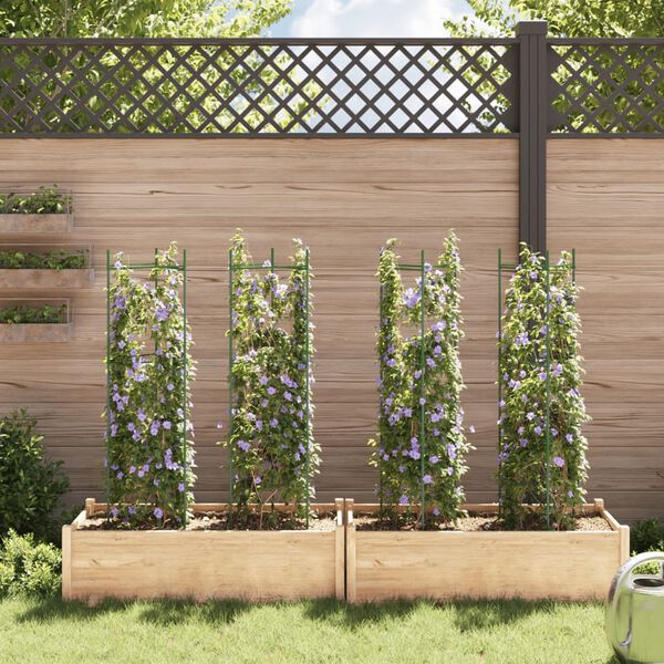 vidaXL Tomatenkooien 4 st 116 cm staal en polypropeen