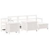 vidaXL 7-delige Loungeset massief grenenhout wit