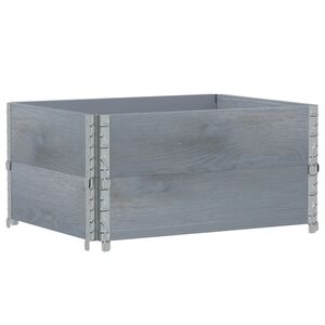 vidaXL Plantenbak 80x60 cm massief grenenhout grijs