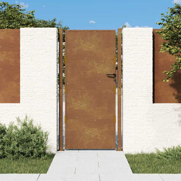 vidaXL Poort 100x200 cm cortenstaal