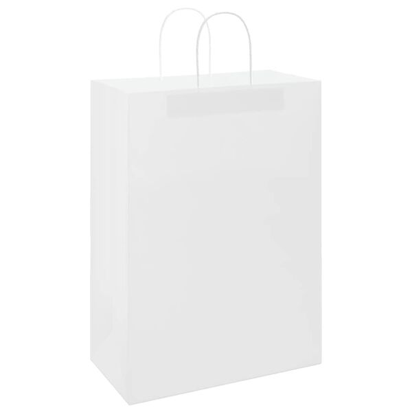 vidaXL Papieren zakken 250 st met hengsels 32x17x44 cm wit