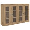 vidaXL Wandkasten 2 pcs Artisan Eiken 69,5 x 34 x 90 cm Bewerkt hout