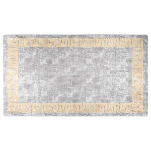 vidaXL Vloerkleed wasbaar 190x300 cm grijs