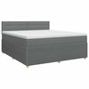 vidaXL Boxspringbed met matras Donkergrijs 160 x 200 cm Stof