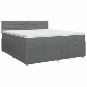 vidaXL Boxspringbed met matras Donkergrijs 160 x 200 cm Stof