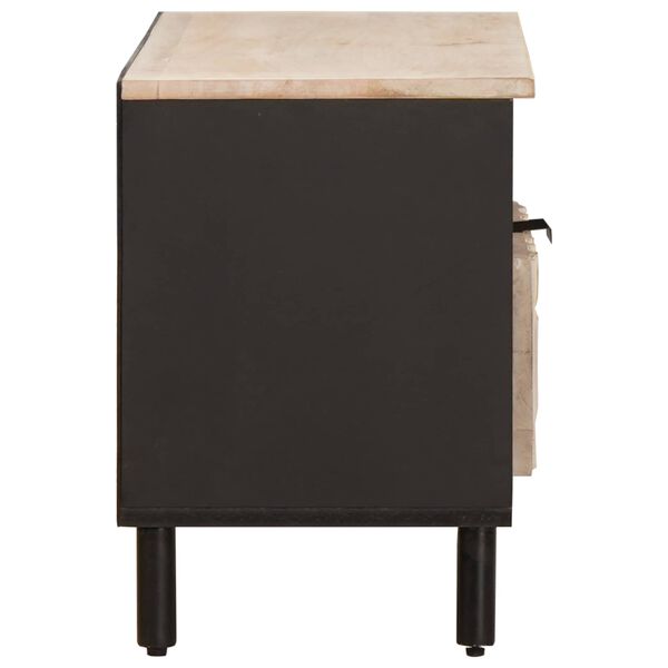 vidaXL TV-kast Witte Was Afwerking 80 x 33 x 46 cm Massief Mango Hout