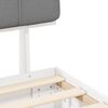 vidaXL Bedframe met Gevoerd Hoofdgedeelte Lichtgrijs 160 x 200 cm