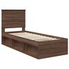 vidaXL Bedframe Bruin Eiken 75 x 190 cm Massief grenenhout